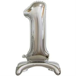 ЦИФРА 1 (76см.) Silver на подставке 10100