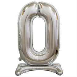 ЦИФРА 0 ( 76см.) Silver на подставке 10101