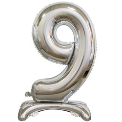 ЦИФРА 9 ( 76см.) Silver на подставке 10109