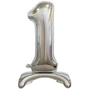 ЦИФРА 1 (76см.) Silver на подставке 10100