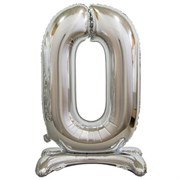 ЦИФРА 0 ( 76см.) Silver на подставке 10101