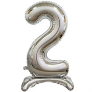 ЦИФРА 2 (76см.) Silver на подставке 10102