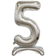 ЦИФРА 5 (76см)  Silver на подставке 10105