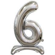 ЦИФРА 6 ( 76см ) Silver на подставке 10106