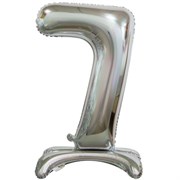 ЦИФРА 7 ( 76см.) Silver на подставке 10107